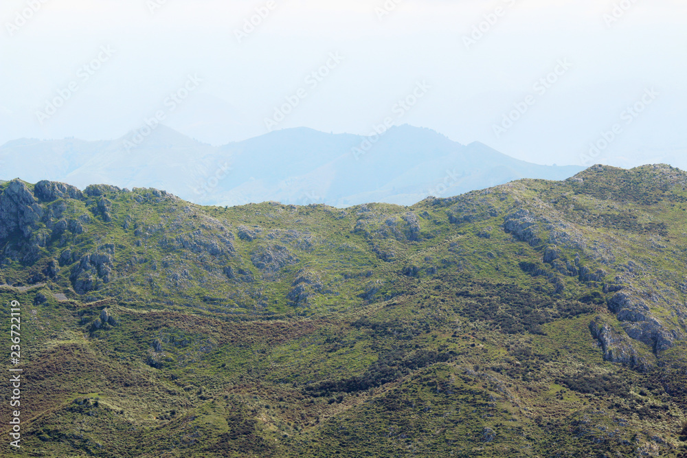 Fototapeta premium Mountain panorama from Mirador del Fitu, Asturias, Spain