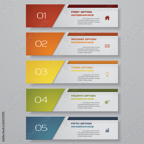 Design clean number banners template/graphic or website layout. Vector. 