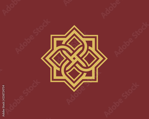 Luxury logo design concept, Flower lotus logo, Beauty or spa logo template