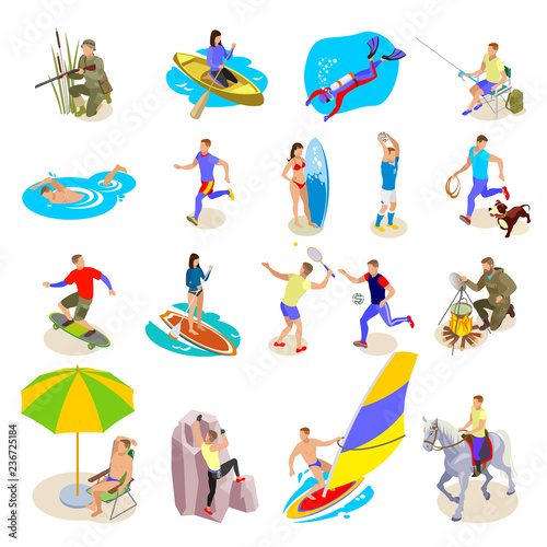 Outdoor Activities Icons Set