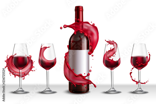 Wine Glasses Splash Set