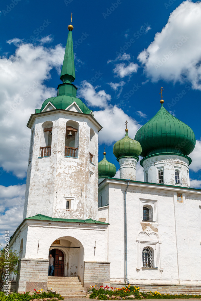 Old traditional Russian church in Staraya Ladoga town, Russia Old traditional Russian church in Staraya Ladoga town, Russia