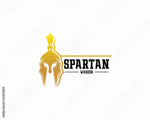 Spartan Warrior logo design concept, sport logo vector template