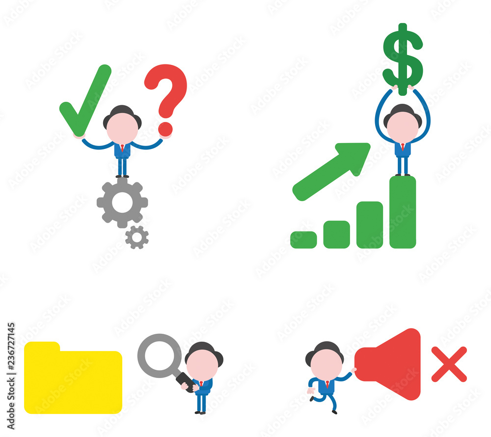 Vector illustration businessman character set Vector illustration businessman character set