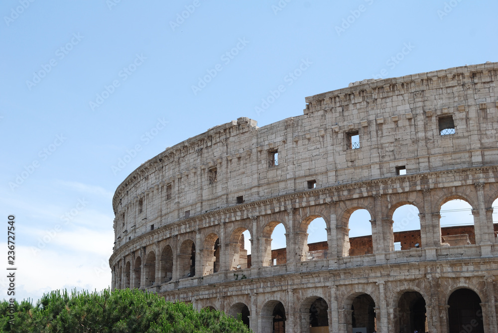 View of Colosseum - Rome, Italy.