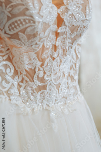 wedding dress close up
