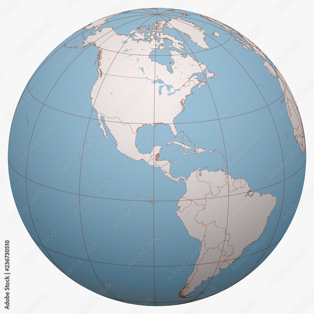 Belize On The Globe Earth Hemisphere Centered At The Location Of 1000 F 236730510 QrTWsxHMEyez5QhmYd25D3Cn3DkChxUx
