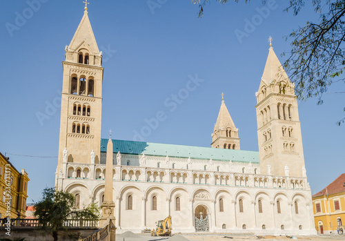 Pecs, Hungary - October 06, 2018: Cathedral. Peter and Paul in Pecs, Hungary