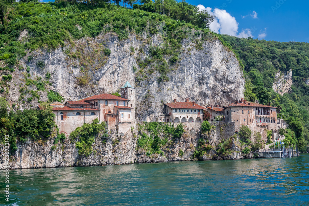 Santa Catarina hermitage, a Catholic Monastery on the edge of Lake Maggiore, Lombardy, Italy.