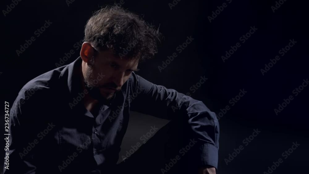 scary and crazy man breathing heavily scary and crazy man breathing heavily