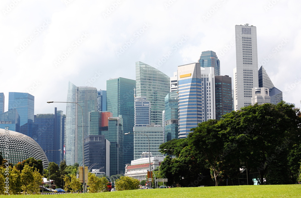 Singapore downtown cityscape
