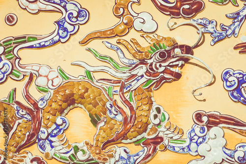 Dragon decorations. Imperial Royal Palace of Nguyen dynasty in Hue, Vietnam. Unesco World Heritage Site.Imperial Royal Palace of Nguyen dynasty in Hue, Vietnam. Unesco World Heritage Site.