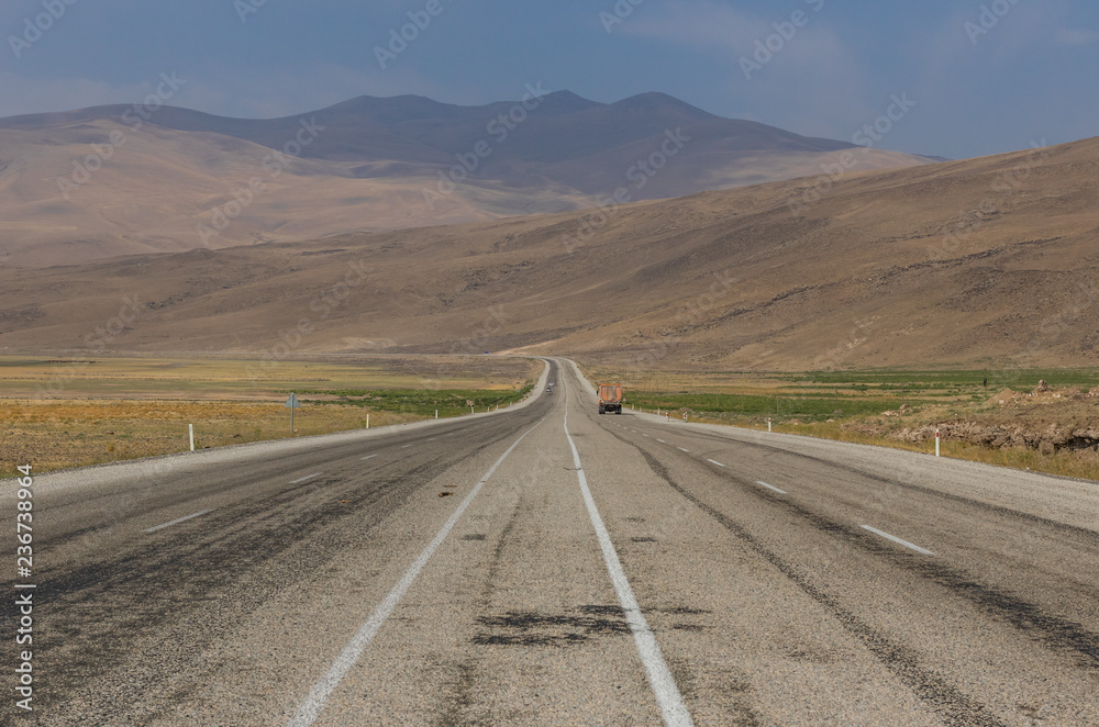 Dogubeyazit, Turkey - on the high plain between Ararat, Iraq and Iran, an amazing display of nature and colors, and roads that seem to lead to nowhere