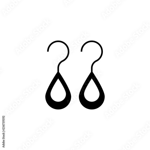 Earrings simple icon.