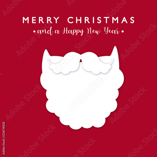 Merry Christmas and a Happy New Year - white santa beard