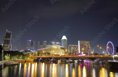 Singapore river cityscape in Singapore.