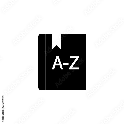 Dictionary book icon in simple style on a white background vector illustration