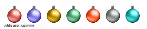 bunte Christbaumkugeln Dekoration Banner Header Sammlung
