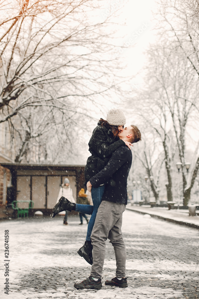 couple in a city couple in a city