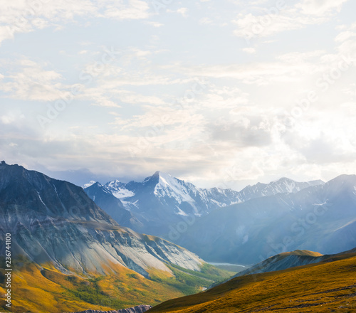 beautiful varicoloured mountain valley landscape