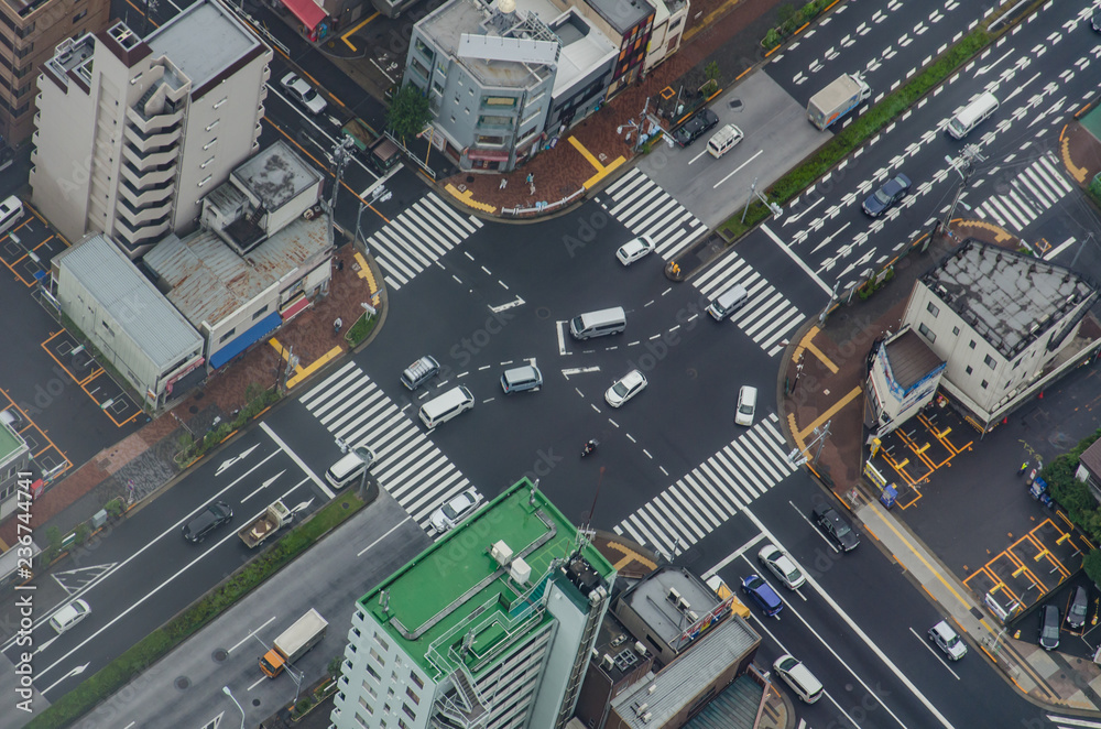 Aerial view of Tokyo cityscape from high above. Dense populated area with many buildings. Aerial view of Tokyo cityscape from high above. Dense populated area with many buildings.
