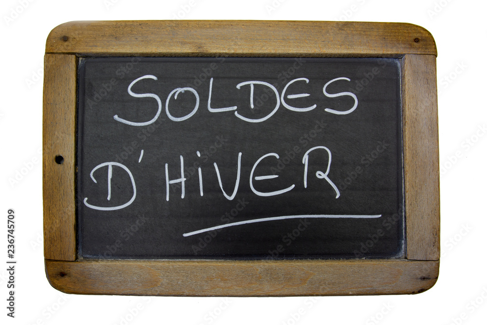 Fototapeta premium ardoise soldes d'hiver