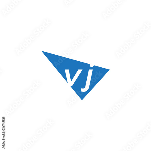 Free Download initial two letter vj negative space triangle logo - GFXLoad