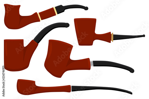 set different types smoke pipes different size for tobacco