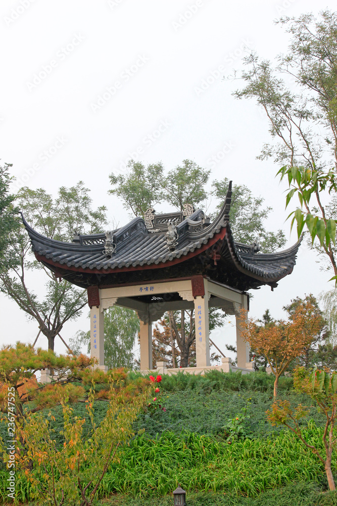 Jiangnan architectural style pavilion, china Jiangnan architectural style pavilion, china