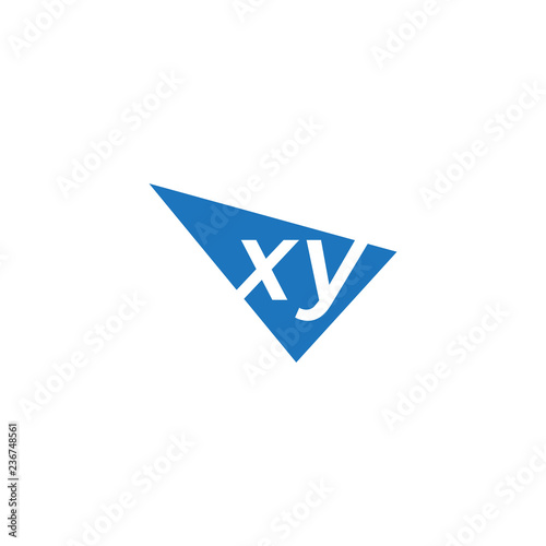 Free Download initial two letter xy negative space triangle logo - GFXLoad