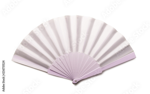 Obraz na plátně White folding hand fan mockup isolated