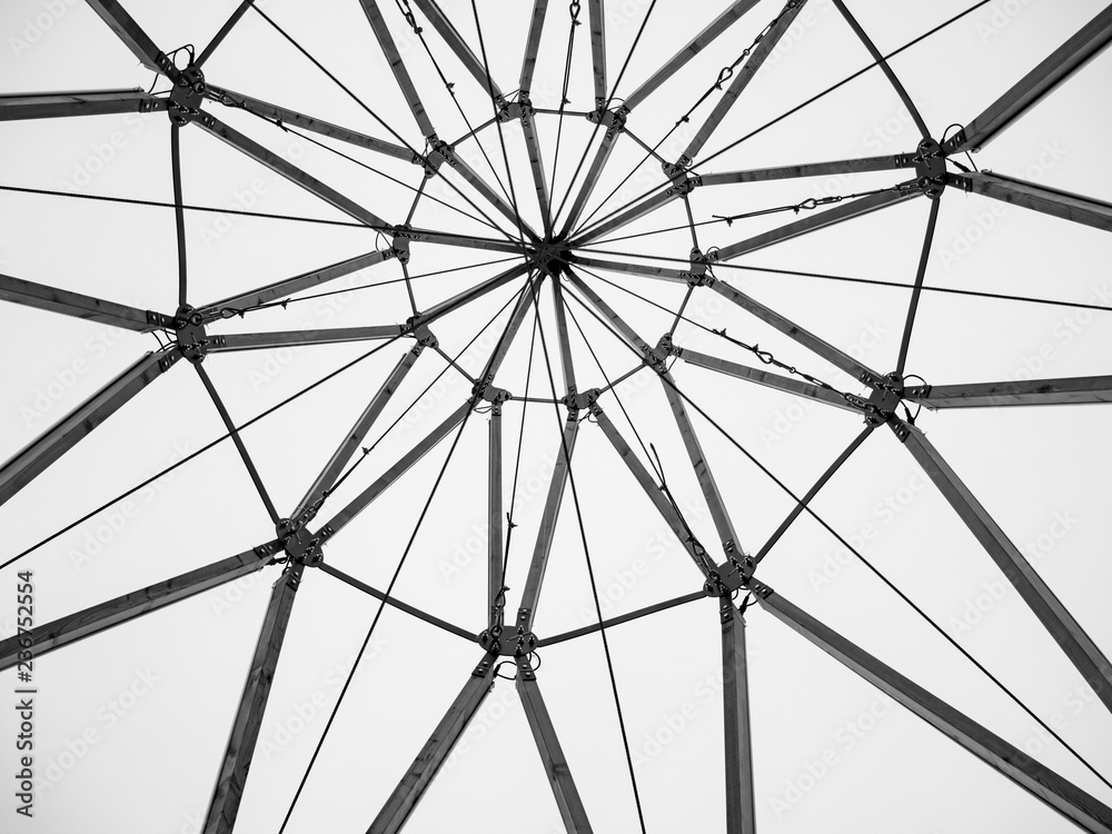 Obraz premium Geometrical abstract wooden structure