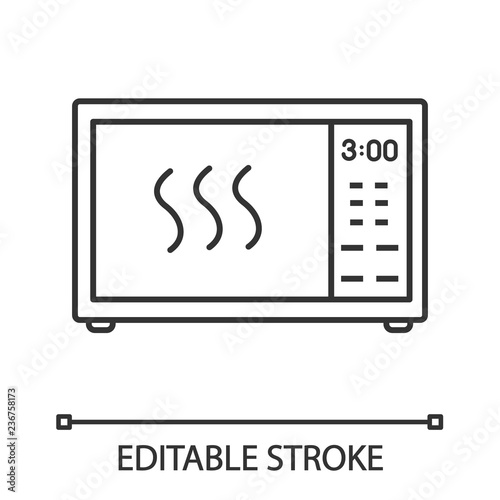 Microwave oven linear icon