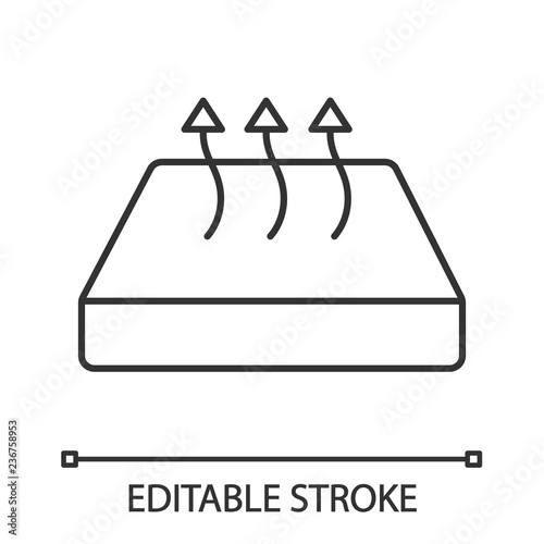 Breathable mattress linear icon