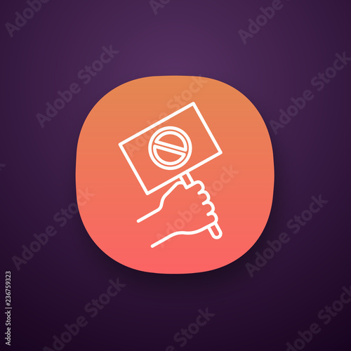Protest banner in hand app icon