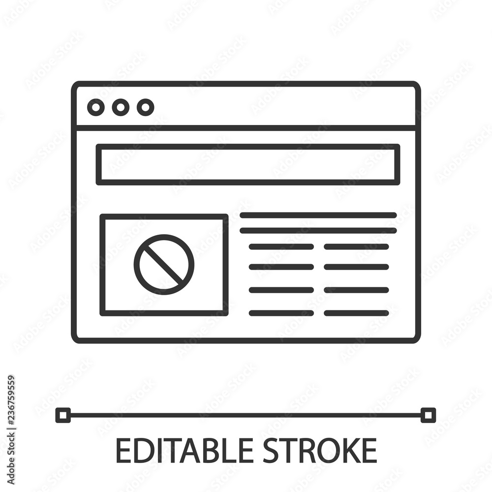Protest action internet news linear icon Protest action internet news linear icon