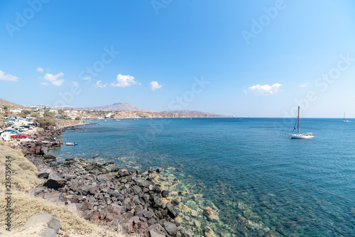Fototapeta Naklejka Na Ścianę i Meble -  Akrotiri beach - Santorini Cyclades island - Aegean sea - Greece
