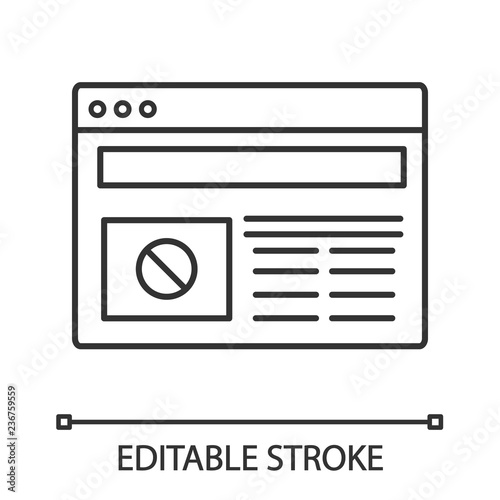 Protest action internet news linear icon