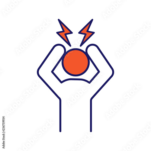 Headache color icon