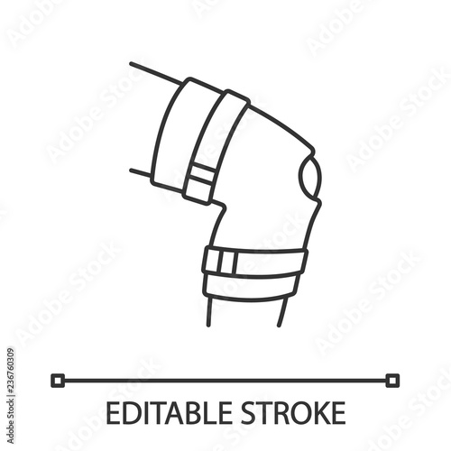 Knee brace linear icon