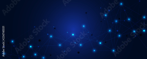 Internet connection. Geometric abstract background with connected dots and lines. Molecular structure and communication concept. Digital technology background and network connection.