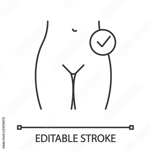Female reproductive health linear icon