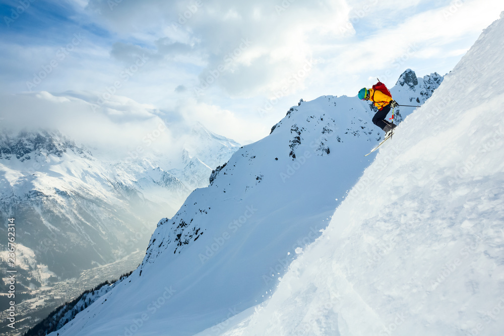 Good skiing day in France, Chamonix.