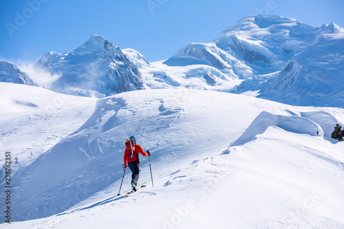  Ski Touring in Alps, Chamonix.