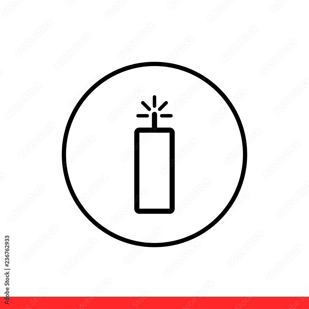 Dynamite icon vector, bomb symbol Dynamite icon vector, bomb symbol