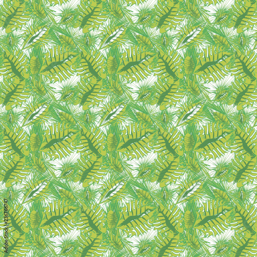 tropical leaves pattern decoration.