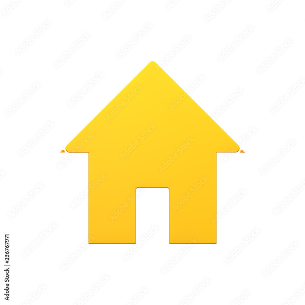 Home 3d volumetric icon image isolated illustration Home 3d volumetric icon image isolated illustration