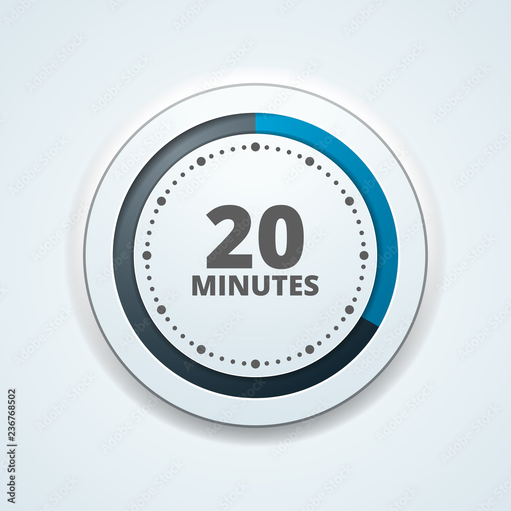 20 Minutes Time button illustration 20 Minutes Time button illustration