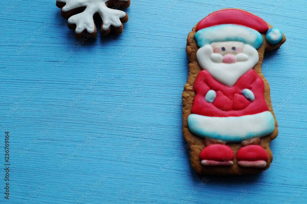 holiday, christmas, winter, decoration, year, celebration, santa, cookie, new, gingerbread, star, background, gift, man, merry, claus, food, sweet, happy, season, december, snowflake, snowman, new yea