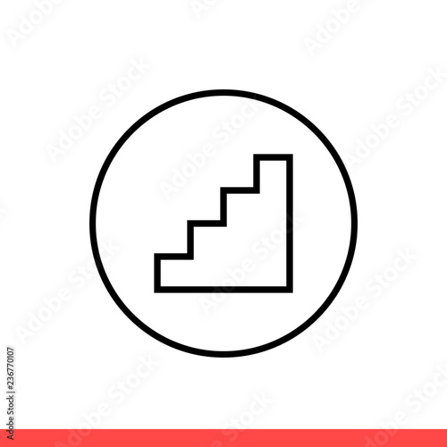 Stairs icon vector